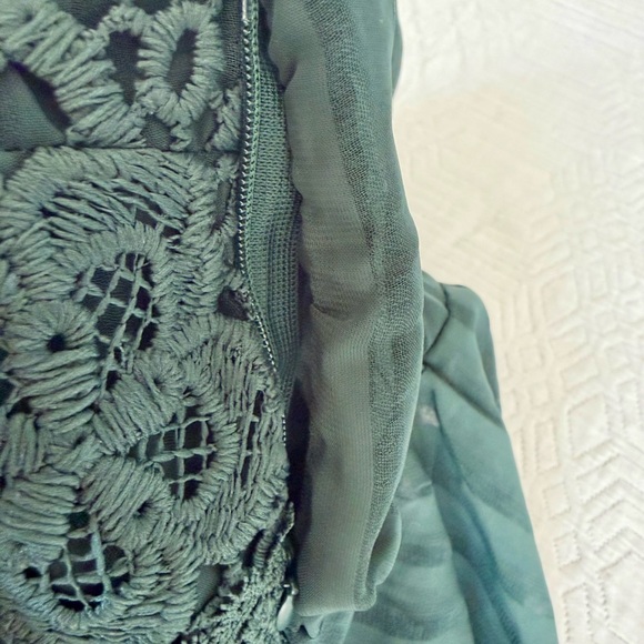 Elegant Lace emerald green women’s blouse - Picture 5 of 5